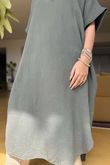 Made in Italy Paulo Pillow Cotton Shirt Dress Khaki